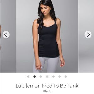Lululemon Free to be tank in black size 6